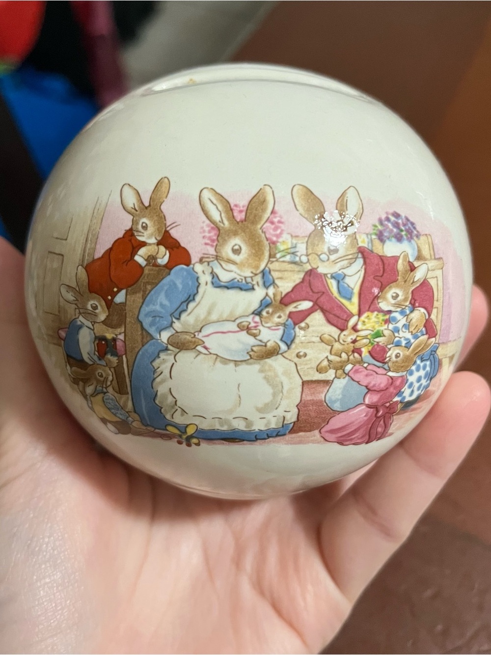 Vintage Royal Doulton Bunnykins 1936 Money Ball Bank!